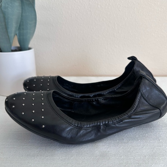 Cole Haan Shoes - Cole Haan Black Leather Studded Flex Comfy Ballet Flats  Women’s 11B